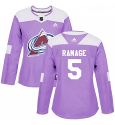 Womens Adidas Colorado Avalanche 5 Rob Ramage Authentic Purple Fights Cancer Practice NHL Jersey Womens Adidas Colorado Avalanche 5 Rob Ramage Authentic Purple Fights Cancer Practice NHL Jersey