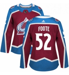 Womens Adidas Colorado Avalanche 52 Adam Foote Authentic Burgundy Red Home NHL Jersey Womens Adidas Colorado Avalanche 52 Adam Foote Authentic Burgundy Red Home NHL Jersey