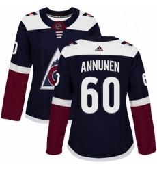 Womens Adidas Colorado Avalanche 60 Justus Annunen Authentic Navy Blue Alternate NHL Jerse Womens Adidas Colorado Avalanche 60 Justus Annunen Authentic Navy Blue Alternate NHL Jerse
