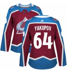 Womens Adidas Colorado Avalanche 64 Nail Yakupov Authentic Burgundy Red Home NHL Jersey Womens Adidas Colorado Avalanche 64 Nail Yakupov Authentic Burgundy Red Home NHL Jersey