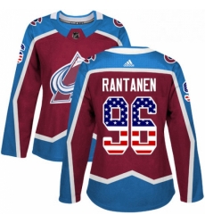Womens Adidas Colorado Avalanche 96 Mikko Rantanen Authentic Burgundy Red USA Flag Fashion NHL Jersey Womens Adidas Colorado Avalanche 96 Mikko Rantanen Authentic Burgundy Red USA Flag Fashion NHL Jersey