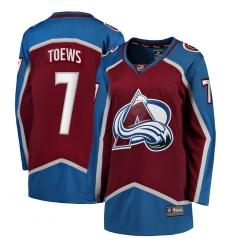 Womens Adidas Colorado Avalanche7 Devon Toews Burgundy Home Authentic Stitched NHL Jersey Womens Adidas Colorado Avalanche7 Devon Toews Burgundy Home Authentic Stitched NHL Jersey