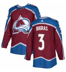 Youth Adidas Colorado Avalanche 3 Chris Bigras Authentic Burgundy Red Home NHL Jersey Youth Adidas Colorado Avalanche 3 Chris Bigras Authentic Burgundy Red Home NHL Jersey