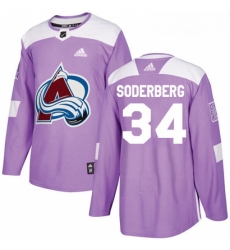 Youth Adidas Colorado Avalanche 34 Carl Soderberg Authentic Purple Fights Cancer Practice NHL Jersey Youth Adidas Colorado Avalanche 34 Carl Soderberg Authentic Purple Fights Cancer Practice NHL Jersey