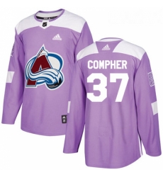 Youth Adidas Colorado Avalanche 37 JT Compher Authentic Purple Fights Cancer Practice NHL Jersey Youth Adidas Colorado Avalanche 37 JT Compher Authentic Purple Fights Cancer Practice NHL Jersey