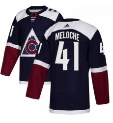 Youth Adidas Colorado Avalanche 41 Nicolas Meloche Authentic Navy Blue Alternate NHL Jersey 