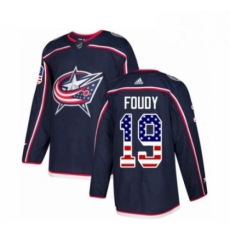 Mens Adidas Columbus Blue Jackets 19 Liam Foudy Authentic Navy Blue USA Flag Fashion NHL Jersey Mens Adidas Columbus Blue Jackets 19 Liam Foudy Authentic Navy Blue USA Flag Fashion NHL Jersey