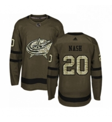 Mens Adidas Columbus Blue Jackets 20 Riley Nash Authentic Green Salute to Service NHL Jersey Mens Adidas Columbus Blue Jackets 20 Riley Nash Authentic Green Salute to Service NHL Jersey