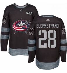 Mens Adidas Columbus Blue Jackets 28 Oliver Bjorkstrand Authentic Black 1917 2017 100th Anniversary NHL Jersey Mens Adidas Columbus Blue Jackets 28 Oliver Bjorkstrand Authentic Black 1917 2017 100th Anniversary NHL Jersey