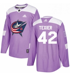 Mens Adidas Columbus Blue Jackets 42 Alexandre Texier Authentic Purple Fights Cancer Practice NHL Jersey Mens Adidas Columbus Blue Jackets 42 Alexandre Texier Authentic Purple Fights Cancer Practice NHL Jersey