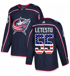 Mens Adidas Columbus Blue Jackets 55 Mark Letestu Authentic Navy Blue USA Flag Fashion NHL Jersey Mens Adidas Columbus Blue Jackets 55 Mark Letestu Authentic Navy Blue USA Flag Fashion NHL Jersey