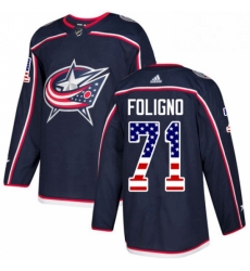 Mens Adidas Columbus Blue Jackets 71 Nick Foligno Authentic Navy Blue USA Flag Fashion NHL Jersey Mens Adidas Columbus Blue Jackets 71 Nick Foligno Authentic Navy Blue USA Flag Fashion NHL Jersey