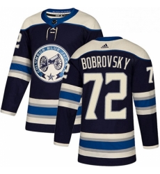 Mens Adidas Columbus Blue Jackets 72 Sergei Bobrovsky Authentic Navy Blue Alternate NHL Jersey Mens Adidas Columbus Blue Jackets 72 Sergei Bobrovsky Authentic Navy Blue Alternate NHL Jersey