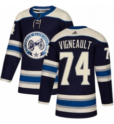 Mens Adidas Columbus Blue Jackets 74 Sam Vigneault Authentic Navy Blue Alternate NHL Jersey Mens Adidas Columbus Blue Jackets 74 Sam Vigneault Authentic Navy Blue Alternate NHL Jersey
