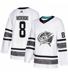 Mens Adidas Columbus Blue Jackets 8 Zach Werenski White 2019 All Star Game Parley Authentic Stitched NHL Jersey Mens Adidas Columbus Blue Jackets 8 Zach Werenski White 2019 All Star Game Parley Authentic Stitched NHL Jersey