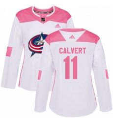 Womens Adidas Columbus Blue Jackets 11 Matt Calvert Authentic WhitePink Fashion NHL Jersey Womens Adidas Columbus Blue Jackets 11 Matt Calvert Authentic WhitePink Fashion NHL Jersey