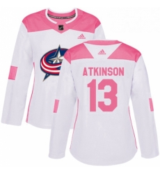 Womens Adidas Columbus Blue Jackets 13 Cam Atkinson Authentic WhitePink Fashion NHL Jersey Womens Adidas Columbus Blue Jackets 13 Cam Atkinson Authentic WhitePink Fashion NHL Jersey