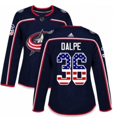 Womens Adidas Columbus Blue Jackets 36 Zac Dalpe Authentic Navy Blue USA Flag Fashion NHL Jersey Womens Adidas Columbus Blue Jackets 36 Zac Dalpe Authentic Navy Blue USA Flag Fashion NHL Jersey