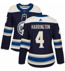 Womens Adidas Columbus Blue Jackets 4 Scott Harrington Authentic Navy Blue Alternate NHL Jersey Womens Adidas Columbus Blue Jackets 4 Scott Harrington Authentic Navy Blue Alternate NHL Jersey