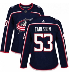 Womens Adidas Columbus Blue Jackets 53 Gabriel Carlsson Premier Navy Blue Home NHL Jersey Womens Adidas Columbus Blue Jackets 53 Gabriel Carlsson Premier Navy Blue Home NHL Jersey