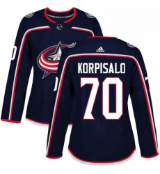 Womens Adidas Columbus Blue Jackets 70 Joonas Korpisalo Authentic Navy Blue Home NHL Jersey Womens Adidas Columbus Blue Jackets 70 Joonas Korpisalo Authentic Navy Blue Home NHL Jersey