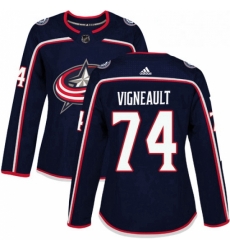 Womens Adidas Columbus Blue Jackets 74 Sam Vigneault Authentic Navy Blue Home NHL Jersey Womens Adidas Columbus Blue Jackets 74 Sam Vigneault Authentic Navy Blue Home NHL Jersey