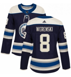 Womens Adidas Columbus Blue Jackets 8 Zach Werenski Authentic Navy Blue Alternate NHL Jersey Womens Adidas Columbus Blue Jackets 8 Zach Werenski Authentic Navy Blue Alternate NHL Jersey