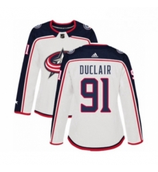 Womens Adidas Columbus Blue Jackets 91 Anthony Duclair Authentic White Away NHL Jersey Womens Adidas Columbus Blue Jackets 91 Anthony Duclair Authentic White Away NHL Jersey