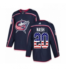 Youth Adidas Columbus Blue Jackets 20 Riley Nash Authentic Navy Blue USA Flag Fashion NHL Jersey Youth Adidas Columbus Blue Jackets 20 Riley Nash Authentic Navy Blue USA Flag Fashion NHL Jersey