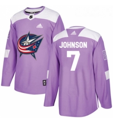 Youth Adidas Columbus Blue Jackets 7 Jack Johnson Authentic Purple Fights Cancer Practice NHL Jersey Youth Adidas Columbus Blue Jackets 7 Jack Johnson Authentic Purple Fights Cancer Practice NHL Jersey
