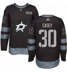 Mens Adidas Dallas Stars 30 Jon Casey Authentic Black 1917 2017 100th Anniversary NHL Jersey Mens Adidas Dallas Stars 30 Jon Casey Authentic Black 1917 2017 100th Anniversary NHL Jersey