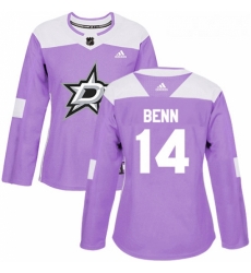 Womens Adidas Dallas Stars 14 Jamie Benn Authentic Purple Fights Cancer Practice NHL Jersey Womens Adidas Dallas Stars 14 Jamie Benn Authentic Purple Fights Cancer Practice NHL Jersey