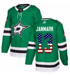 Youth Adidas Dallas Stars 13 Mattias Janmark Authentic Green USA Flag Fashion NHL Jersey Youth Adidas Dallas Stars 13 Mattias Janmark Authentic Green USA Flag Fashion NHL Jersey