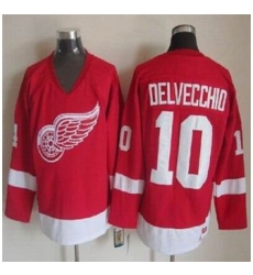 Detroit Red Wings #10 Alex Delvecchio Red CCM Throwback Stitched NHL Jersey Detroit Red Wings #10 Alex Delvecchio Red CCM Throwback Stitched NHL Jersey