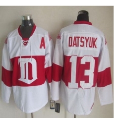 Detroit Red Wings #13 Pavel Datsyuk White Winter Classic CCM Throwback Stitched NHL jersey Detroit Red Wings #13 Pavel Datsyuk White Winter Classic CCM Throwback Stitched NHL jersey