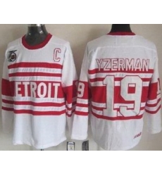 Detroit Red Wings 19# Yzerman White 75TH CCM NHL Jerseys Detroit Red Wings 19# Yzerman White 75TH CCM NHL Jerseys