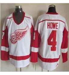 Detroit Red Wings #4 Gordie Howe White CCM Throwback Stitched NHL Jersey Detroit Red Wings #4 Gordie Howe White CCM Throwback Stitched NHL Jersey