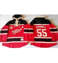Detroit Red Wings 55 Niklas Kronwall Red Sawyer Hooded Sweatshirt Stitched NHL Jersey Detroit Red Wings 55 Niklas Kronwall Red Sawyer Hooded Sweatshirt Stitched NHL Jersey