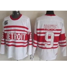 Detroit Red Wings 9# Howe White 75TH CCM NHL Jerseys Detroit Red Wings 9# Howe White 75TH CCM NHL Jerseys
