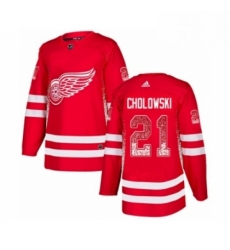 Mens Adidas Detroit Red Wings 21 Dennis Cholowski Authentic Red Drift Fashion NHL Jersey Mens Adidas Detroit Red Wings 21 Dennis Cholowski Authentic Red Drift Fashion NHL Jersey