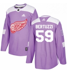 Mens Adidas Detroit Red Wings 59 Tyler Bertuzzi Authentic Purple Fights Cancer Practice NHL Jersey Mens Adidas Detroit Red Wings 59 Tyler Bertuzzi Authentic Purple Fights Cancer Practice NHL Jersey