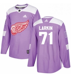 Mens Adidas Detroit Red Wings 71 Dylan Larkin Authentic Purple Fights Cancer Practice NHL Jersey Mens Adidas Detroit Red Wings 71 Dylan Larkin Authentic Purple Fights Cancer Practice NHL Jersey