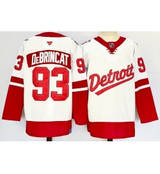 Men's Detroit Red Wings #93 Alex DeBrincat White 2024-25 Stitched Fanatics Jersey Men's Detroit Red Wings #93 Alex DeBrincat White 2024-25 Stitched Fanatics Jersey
