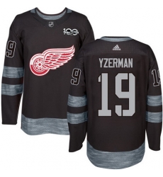 Red Wings #19 Steve Yzerman Black 1917 2017 100th Anniversary Stitched NHL Jersey Red Wings #19 Steve Yzerman Black 1917 2017 100th Anniversary Stitched NHL Jersey