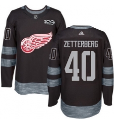 Red Wings #40 Henrik Zetterberg Black 1917 2017 100th Anniversary Stitched NHL Jersey Red Wings #40 Henrik Zetterberg Black 1917 2017 100th Anniversary Stitched NHL Jersey