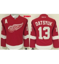 Red Wings #13 Pavel Datsyuk Red Womens Home Stitched NHL Jersey Red Wings #13 Pavel Datsyuk Red Womens Home Stitched NHL Jersey