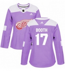 Womens Adidas Detroit Red Wings 17 David Booth Authentic Purple Fights Cancer Practice NHL Jersey Womens Adidas Detroit Red Wings 17 David Booth Authentic Purple Fights Cancer Practice NHL Jersey
