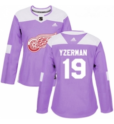Womens Adidas Detroit Red Wings 19 Steve Yzerman Authentic Purple Fights Cancer Practice NHL Jersey Womens Adidas Detroit Red Wings 19 Steve Yzerman Authentic Purple Fights Cancer Practice NHL Jersey