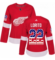 Womens Adidas Detroit Red Wings 22 Matthew Lorito Authentic Red USA Flag Fashion NHL Jersey Womens Adidas Detroit Red Wings 22 Matthew Lorito Authentic Red USA Flag Fashion NHL Jersey