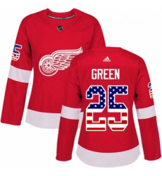 Womens Adidas Detroit Red Wings 25 Mike Green Authentic Red USA Flag Fashion NHL Jersey Womens Adidas Detroit Red Wings 25 Mike Green Authentic Red USA Flag Fashion NHL Jersey